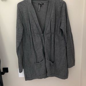 Gray cardigan